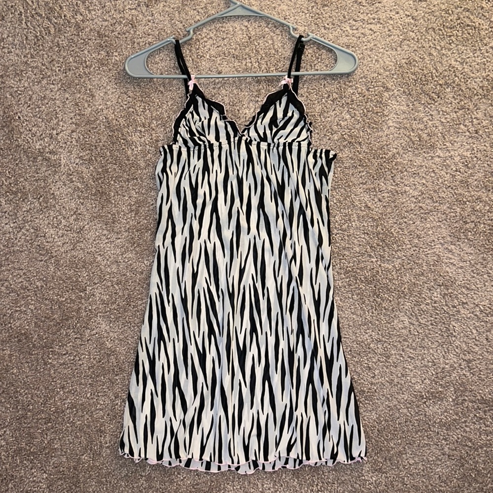 2000’s zebra print slip dress